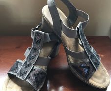 Rieker Grey Suede Sandals