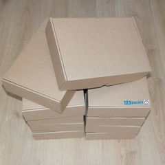 Lot of 10 ecommerce boxes Eco Friendly Flat box, shipping boxes eCommerce boxes all brown double walled up to 14" laptop, art, craft , frame