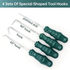 4Pcs 160mm Car Auto Vehicle Oil Seal Screwdrivers Set O Ring Gasket Puller Remover Pick Hooks Multifunction Tools