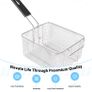 Stainless Steel Fryer Frying Basket Rectangle Wire Mesh Strainer with Long Handle Frying Cooking Tool Kitchen Cooking Tool for 6L fryer Image 3
