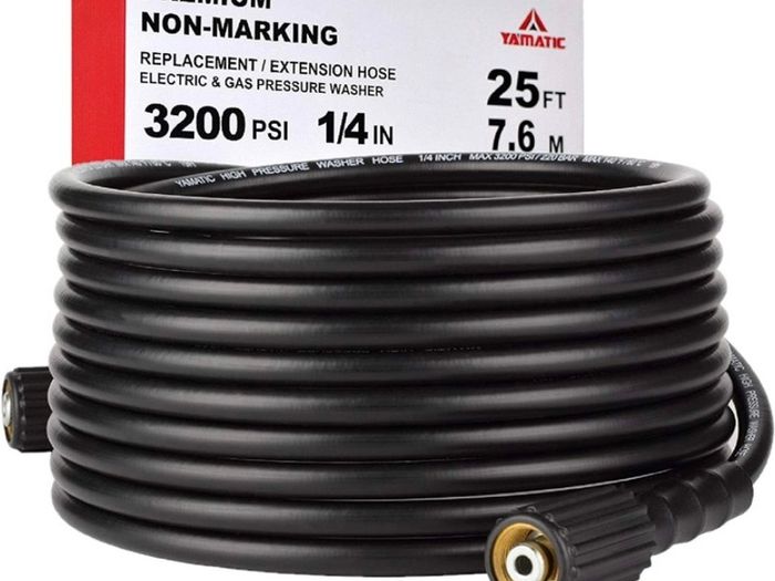 8M Pressure Washer Hose 1/4", 220 Bar/3200 PSI Kink Resistant High Power Washer Hose Replacement with M22 14mm Female Thread (FREE POSTAGE)