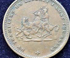 William IV Crowned 8 sept 1831 By Trampling On Liberty I Lost The Reins Medal Token