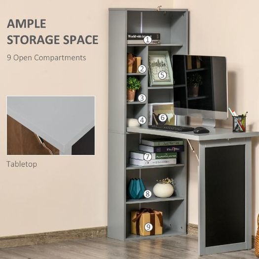 Folding Convertible Desk with Blackboard