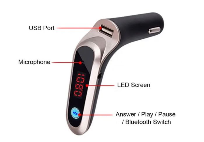 Wireless Bluetooth FM Transmitter AUX USB Charger Car Kit Handsfree for Phone IE