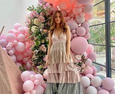 Loveshackfancy metallic dress