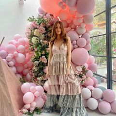 Loveshackfancy metallic dress