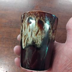 Brown Drip Pottery beaker