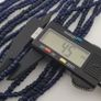 Antique African Style Dark Blue 4-5.5mm Glass Beads Necklace Strand Image 3