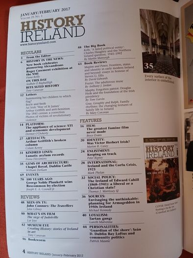 4 Copies of History Ireland/ 2017 & 2018