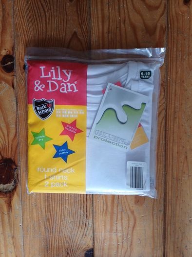BNIP 2 Pack Age 8-10 White Teeshirts