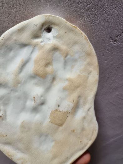 Vintage handpainted holy water font