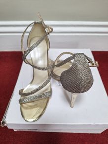 Gold High Heel Sandals