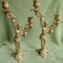 Vintage French Brass Cherub Candelabra, Antique Brass Candle Holders, Vintage Candlestick, Art Nouveau Brass Candlesticks Image 6