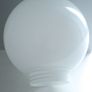 Ceiling lamp fixture | Glass shield | Globe | White Glass Uplighter Shade Image 3