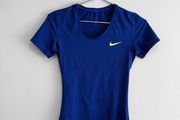 Pre Owned Nike Pro Dri-FIT Royal Blue Gym T-Shirt