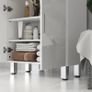 Bathroom cabinet, bathroom chest, 2 drawers, adjustable shelf, wood, white Image 5