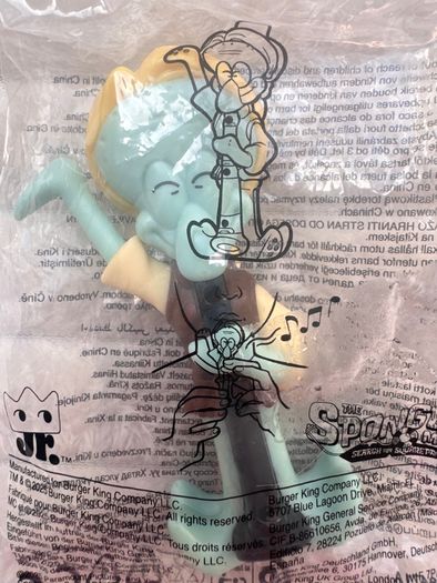 Burger King Squidward Toy SpongeBob Search For SquarePants Movie 2025 approx. 10 cm. Please see photos