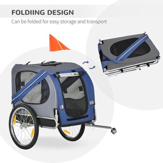 Pet Bicycle Trailer Foldable Dog Cat Bike Carrier with Suspension (FREE SHIPPING)