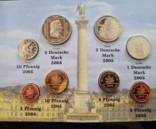Germany Proof Like Probe (8 coin) Set 2005 Deutsche Mark