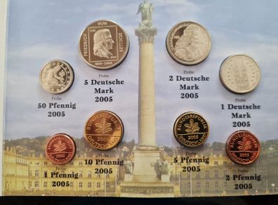 Germany Proof Like Probe (8 coin) Set 2005 Deutsche Mark