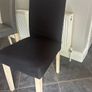 4 Dining Chairs including Black Covers Image 7