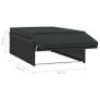 2 Piece Garden Lounge Set with Cushions Poly Rattan Black Image 2