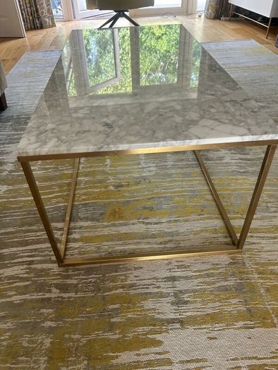 Marble & Gold Coffee Table & matching side table
