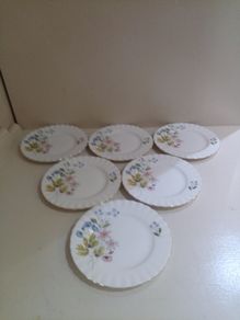 6 x side plates Richmond Bone China  'Wild Anemone'