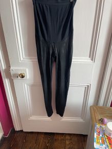 Spanx maternity faux leather leggings
