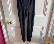 Spanx maternity faux leather leggings