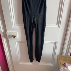 Spanx maternity faux leather leggings
