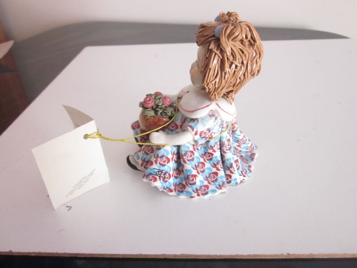 Lino Zampiva Spaghetti Hair Porcelain Girl Figurine