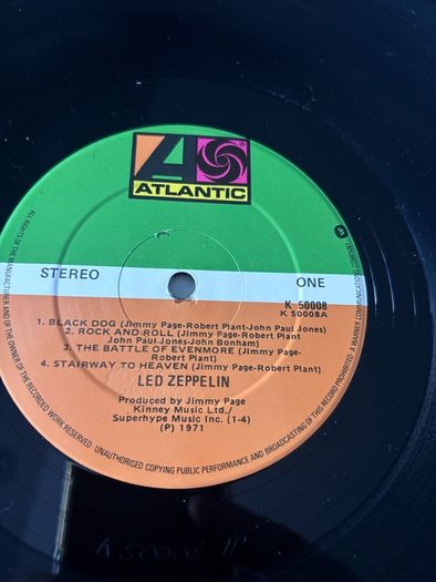 Led Zeppelin vinyl lp. Irish pressing