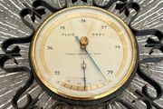 Vintage Mid Century Swiss Aneroid Barometer and Thermometer 1960s