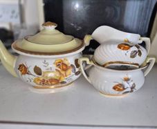 Vintage Tea Pot, Sugar Bowl, Milk Jug