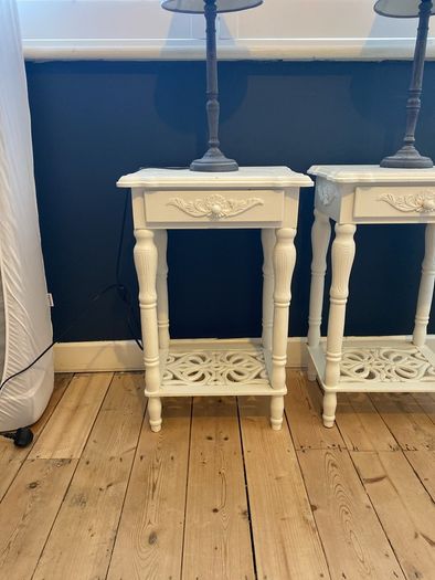 Bedside table locker unit in French ornate style x 2
