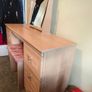 Dressing Table Set with Tilting Mirror & Cushioned Stool Image 3