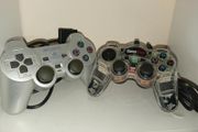 Sony PlayStation 2 Silver Controller SCPH-10010 DualShock 2 Analog plus gamestop controller