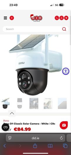 AOSU Outdoor Wireless Security Cameras Single Cam (Brand New & Sealed)