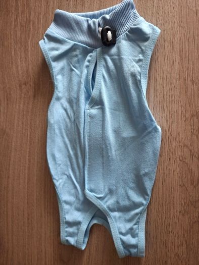 Sky blue cat onesie/recovery suit