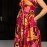 Sleeveless Print Shirt Maxi Dress - Size 10 Image 4