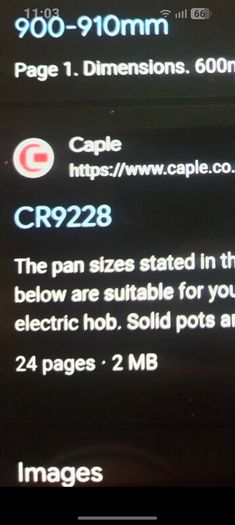 Brand New Caple electric induction range cooker