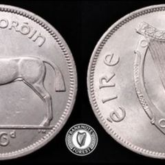 [#2409] - Ireland 1967 | Irish 2s6d | Irish Half Crown | Horse | KM.16a