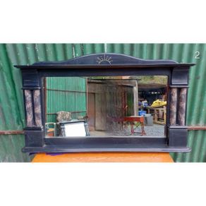 Black Marble Overmantel Mirror KAS375