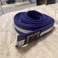 Karate belt purple white stripe