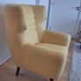 Kubrick Wing Back Armchair, Ochre Yellow Image 5