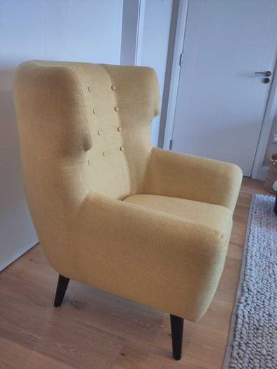 Kubrick Wing Back Armchair, Ochre Yellow