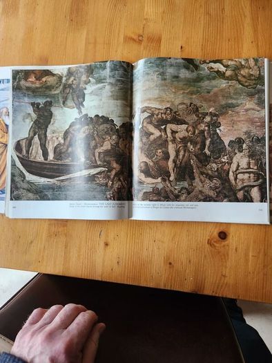 Michelangelo And Raphael In The Vatican. All The Sistinechapel, The Stanzas And The Loggias. First Edition Special Large Volume Paperback In Good Condition.