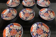 Imari Japanese porcelain hand painted saucers