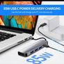 Rankman 5 in 1 Type C Thunderbolt 3 to HDMI-compatible 4K USB C 3.0 Adapter for MacBook Samsung S21 Dex Huawei P30 Xiaomi 10 PS5 TV Image 3